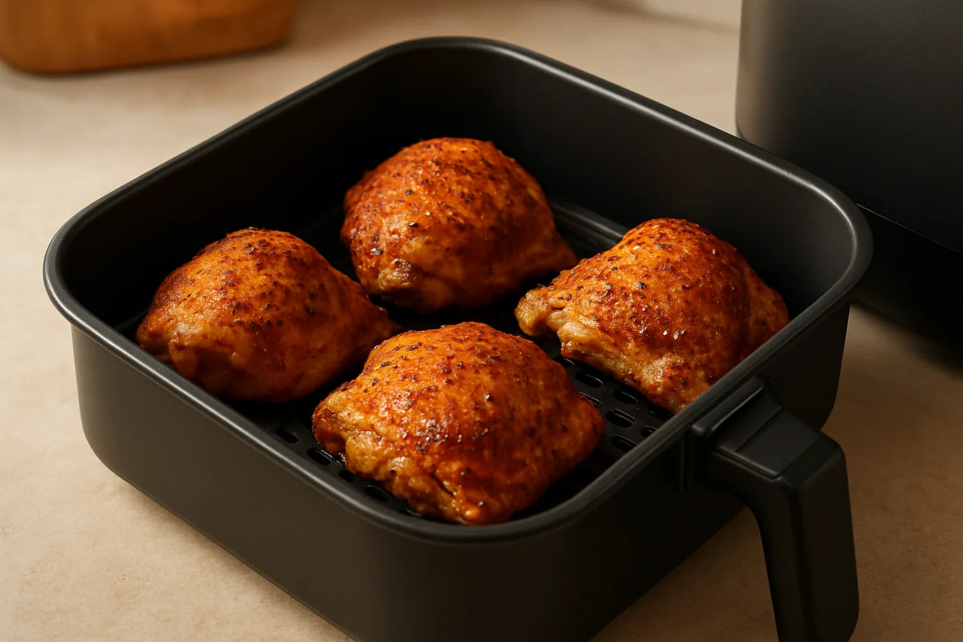 Cómo preparar muslos de pollo en freidora de aire