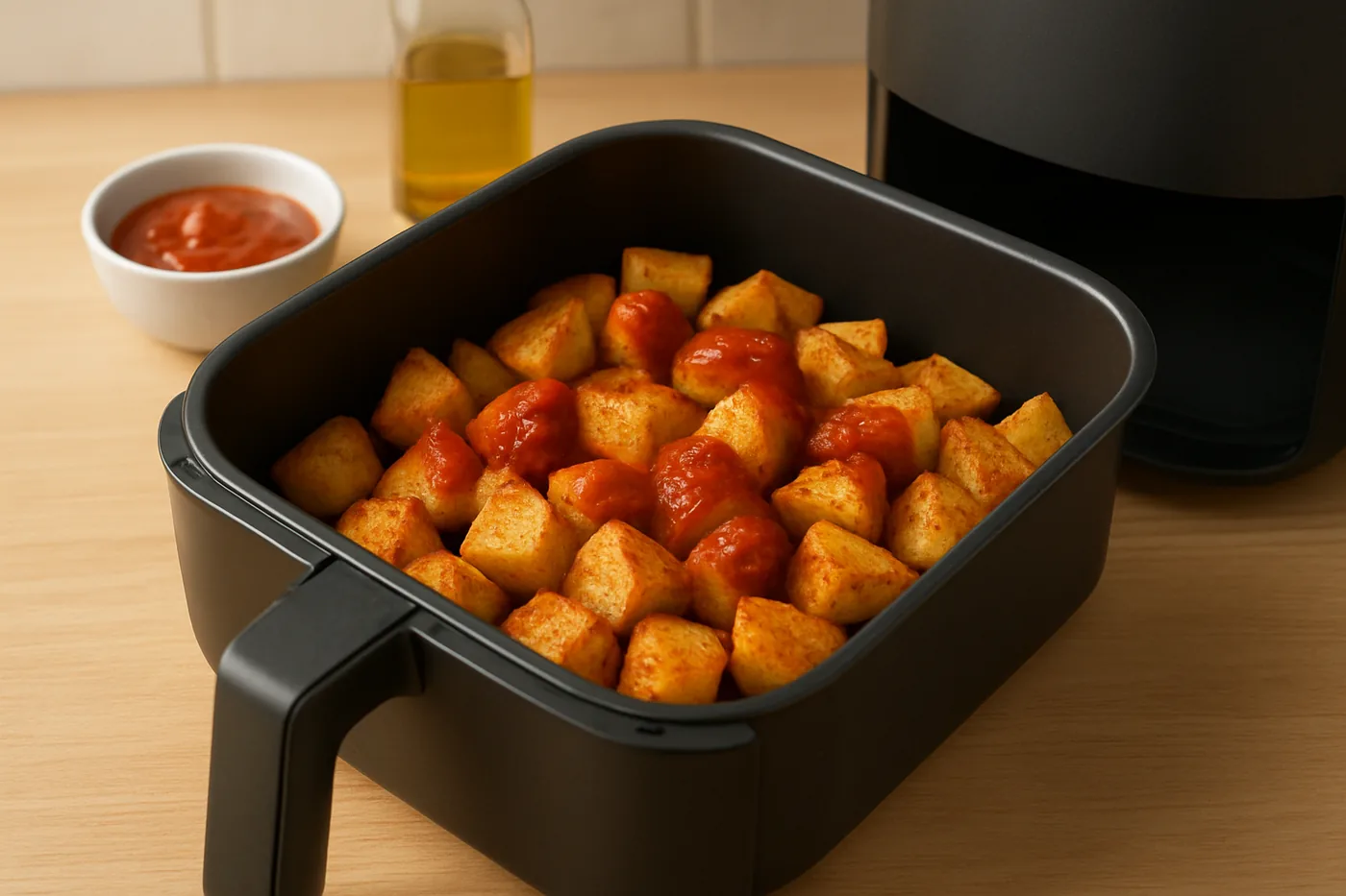 Patatas bravas en freidora de aire